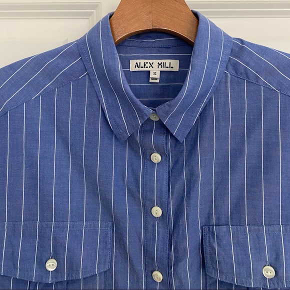 Alex Mill Stripe Oversize Popover Shirt - Picture 7 of 7